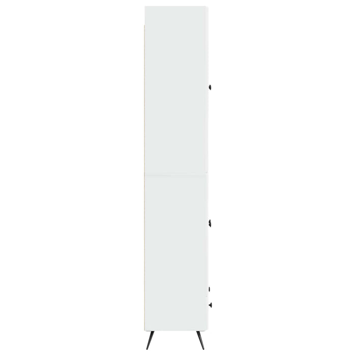 Set de Dulapuri 2 pcs Alb foarte lucios Lemn prelucrat WALTI