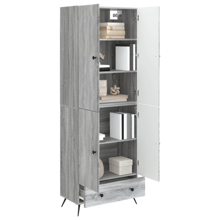 Set de Dulapuri 2 pcs Sonoma gri Lemn prelucrat WALTI