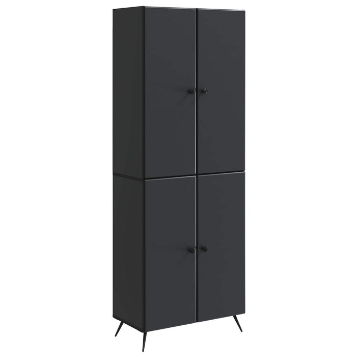 Set de Dulapuri 2 pcs Negru Lemn prelucrat WALTI