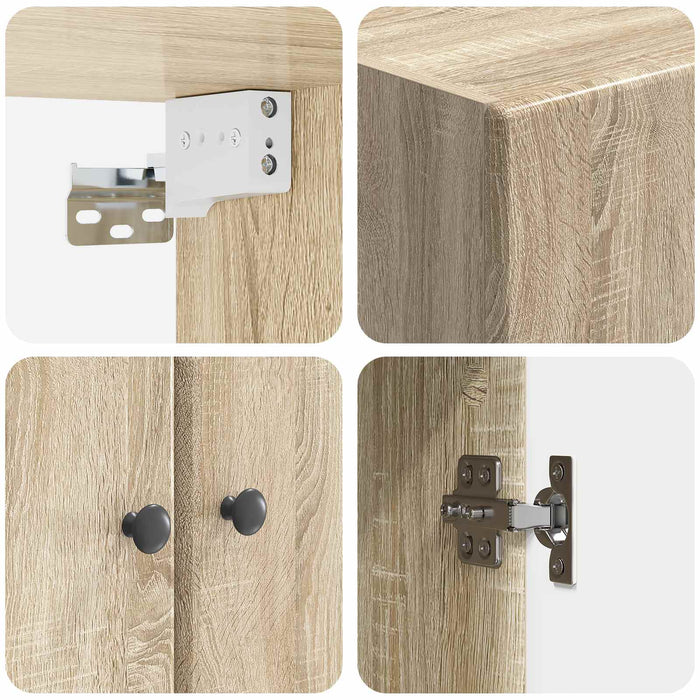 Set de Dulapuri 2 pcs Stejar Sonoma Lemn prelucrat WALTI