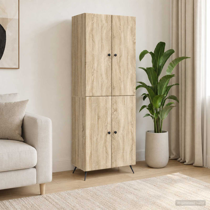 Set de Dulapuri 2 pcs Stejar Sonoma Lemn prelucrat - WALTI WALTI