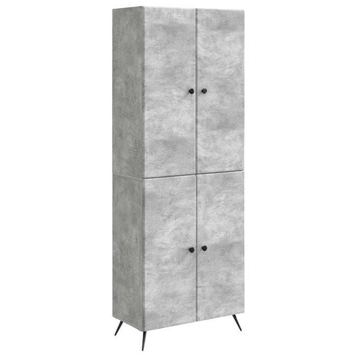 Set de Dulapuri 2 pcs Gri Beton Lemn prelucrat WALTI