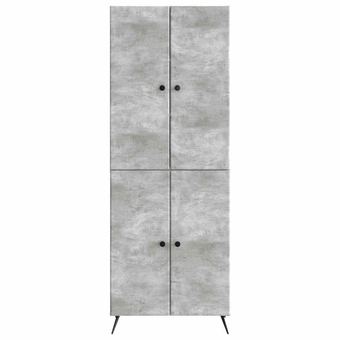 Set de Dulapuri 2 pcs Gri Beton Lemn prelucrat WALTI