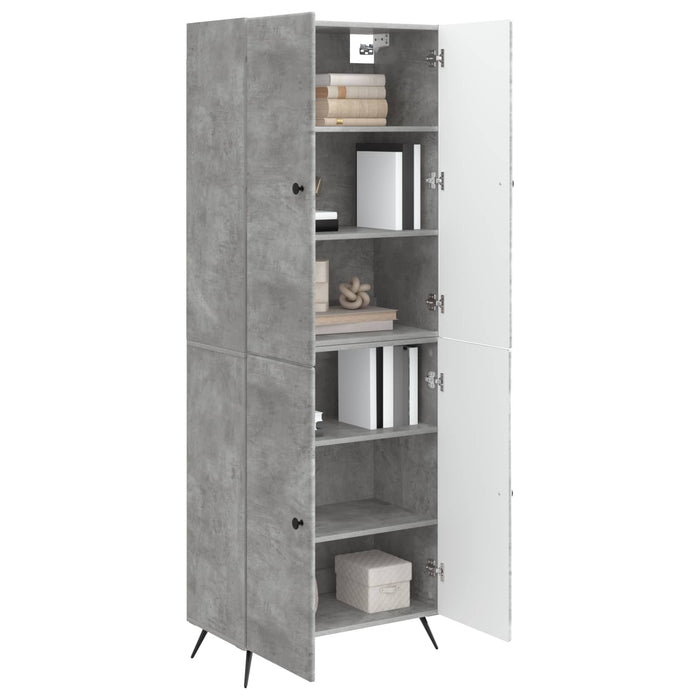 Set de Dulapuri 2 pcs Gri Beton Lemn prelucrat WALTI