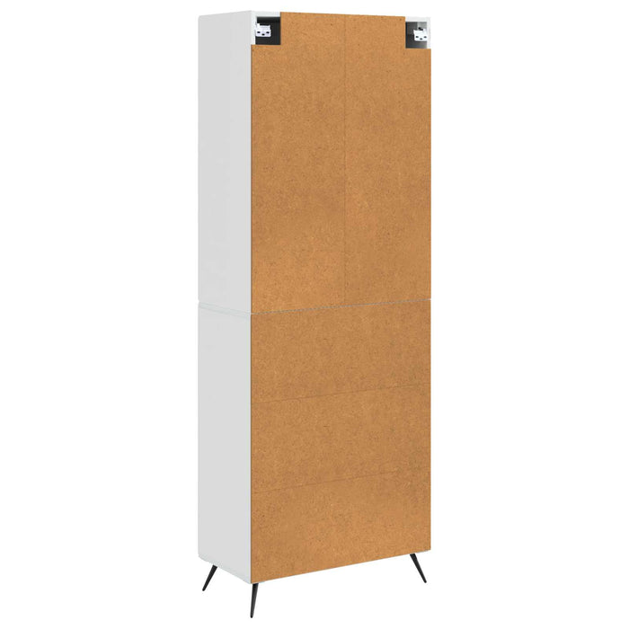 Set de Dulapuri 2 pcs Alb foarte lucios Lemn prelucrat WALTI