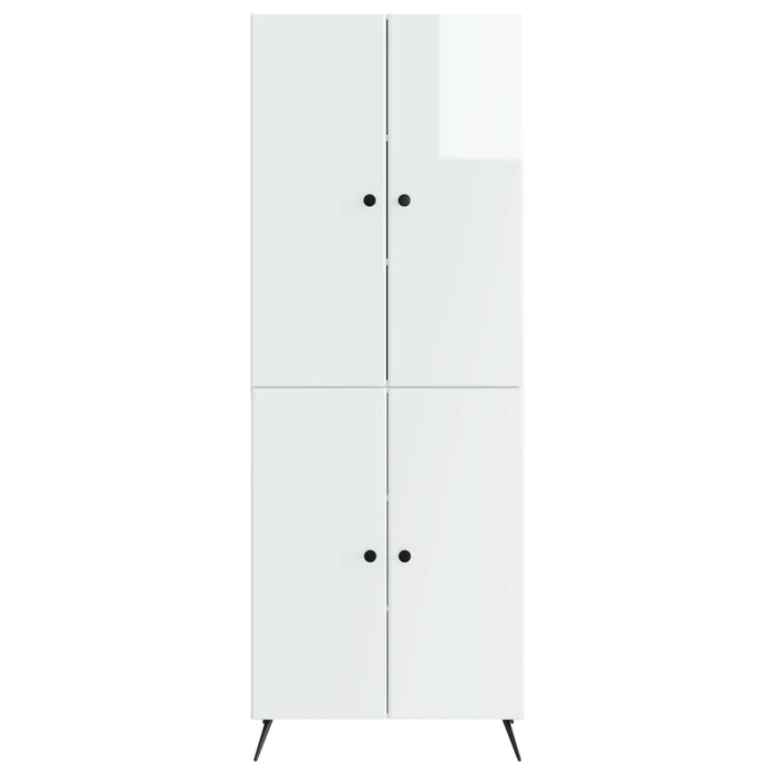 Set de Dulapuri 2 pcs Alb foarte lucios Lemn prelucrat WALTI