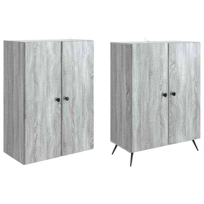 Set de Dulapuri 2 pcs Sonoma gri Lemn prelucrat WALTI