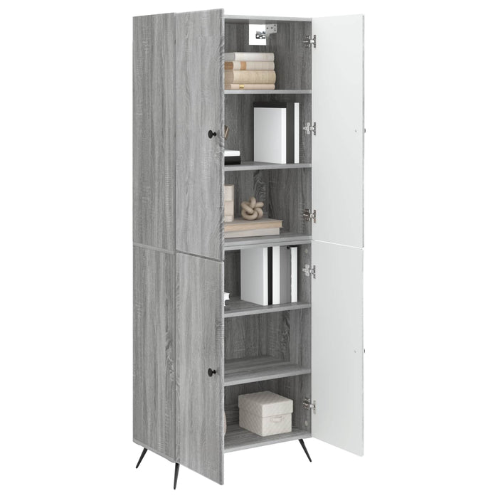 Set de Dulapuri 2 pcs Sonoma gri Lemn prelucrat WALTI