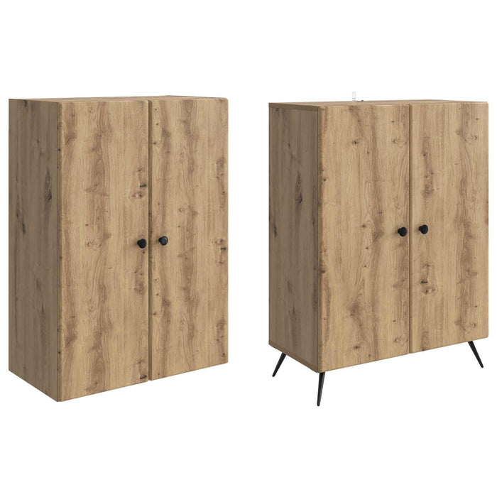 Set de Dulapuri 2 pcs Stejar Artizanal Lemn prelucrat WALTI