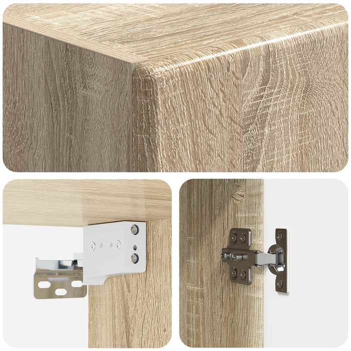 Set de Dulapuri 2 pcs Stejar Sonoma Lemn prelucrat WALTI