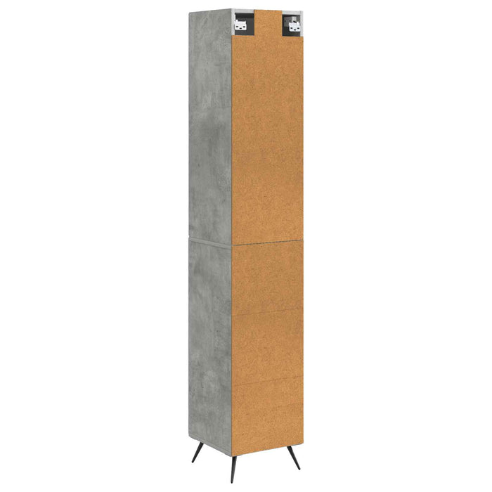 Set de Dulapuri 2 pcs Gri Beton Lemn prelucrat WALTI
