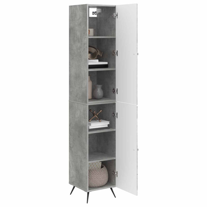 Set de Dulapuri 2 pcs Gri Beton Lemn prelucrat WALTI