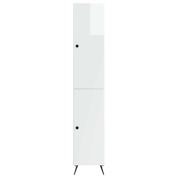 Set de Dulapuri 2 pcs Alb foarte lucios Lemn prelucrat WALTI