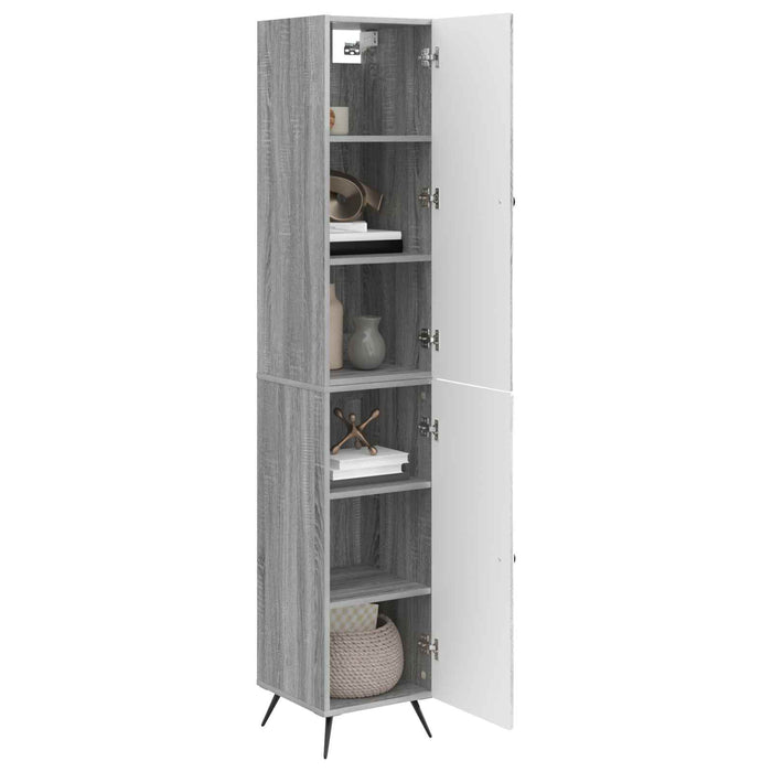 Set de Dulapuri 2 pcs Sonoma gri Lemn prelucrat WALTI