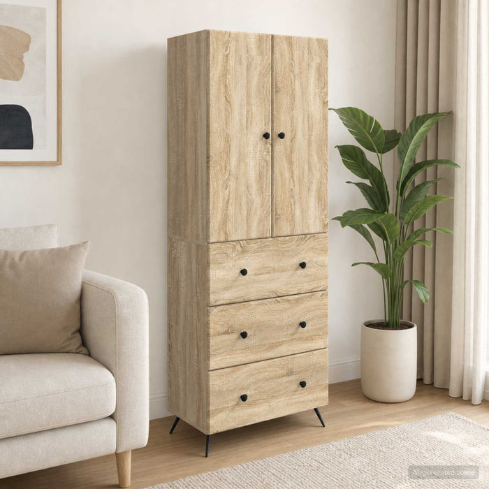 Set de Dulapuri 2 pcs Stejar Sonoma 66 x 34,5 x 90 cm - WALTI WALTI