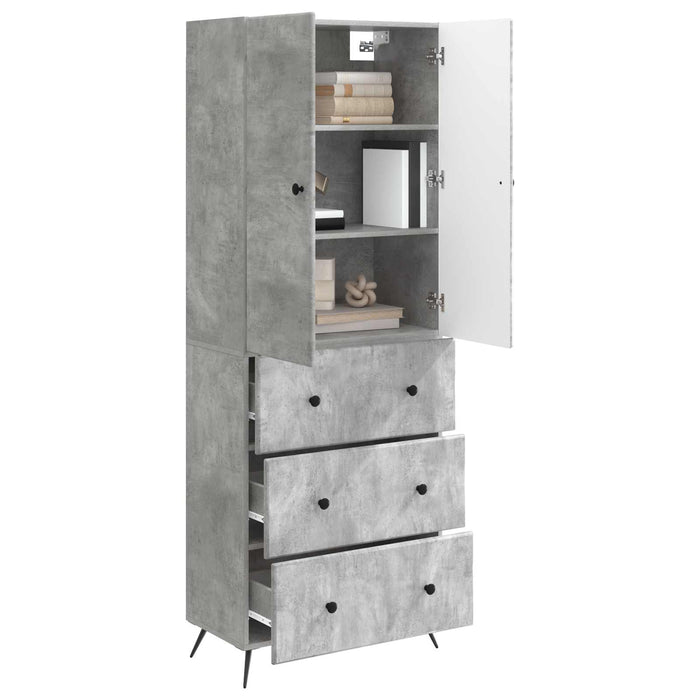 Set de Dulapuri 2 pcs Gri Beton 66 x 34,5 x 90 cm - WALTI WALTI