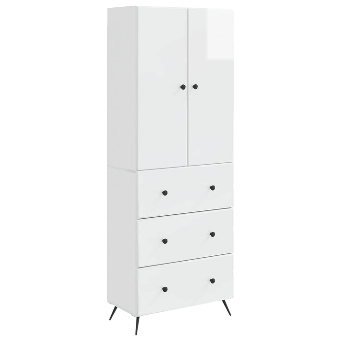 Set de Dulapuri 2 pcs Alb foarte lucios 66 x 34,5 x 90 cm - WALTI WALTI