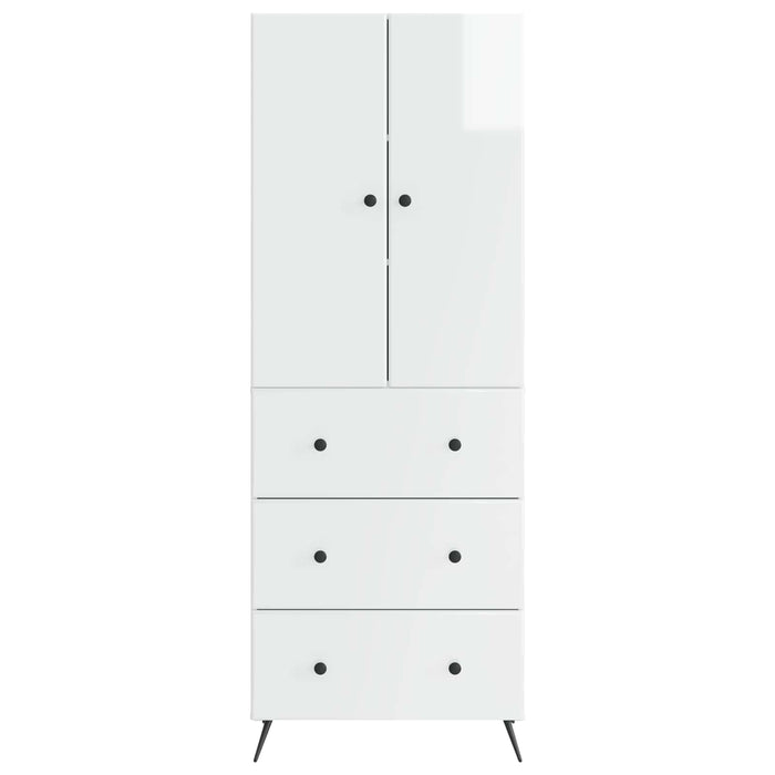 Set de Dulapuri 2 pcs Alb foarte lucios 66 x 34,5 x 90 cm - WALTI WALTI