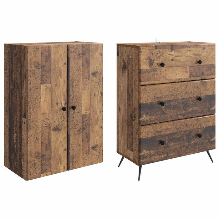 Set de Dulapuri 2 pcs Lemn vechi 66 x 34,5 x 90 cm - WALTI WALTI