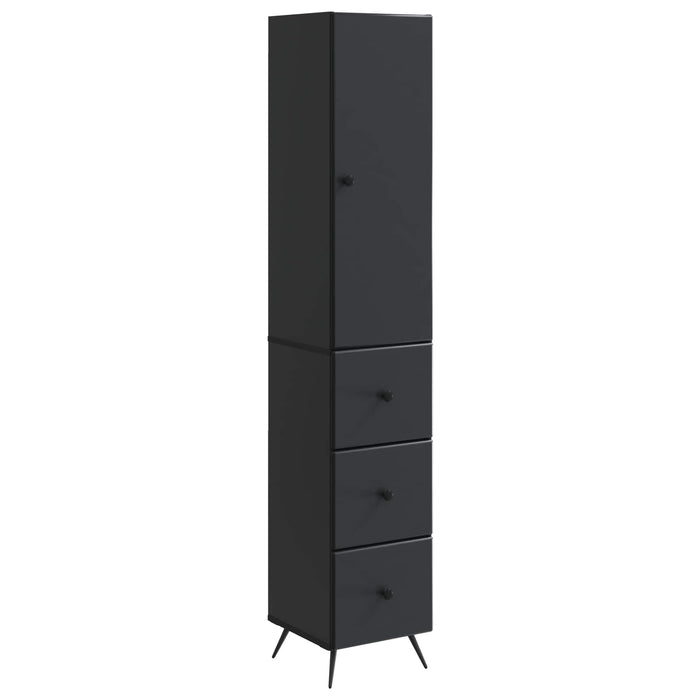 Set de Dulapuri 2 pcs Negru 34,5 x 34,5 x 90 cm Lemn prelucrat - WALTI WALTI