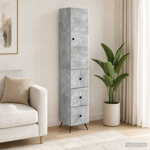 Set de Dulapuri 2 pcs Gri Beton 34,5 x 34,5 x 90 cm - WALTI WALTI