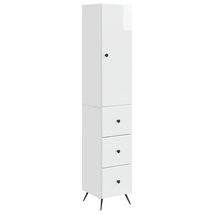 Set de Dulapuri 2 pcs Alb foarte lucios 34,5 x 34,5 x 90 cm - WALTI WALTI