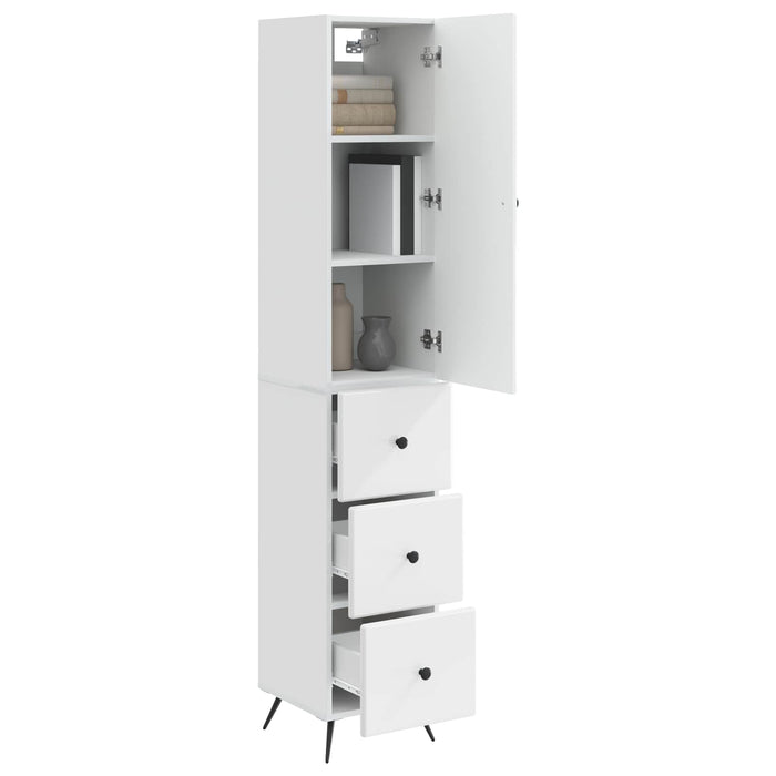 Set de Dulapuri 2 pcs Alb foarte lucios 34,5 x 34,5 x 90 cm - WALTI WALTI