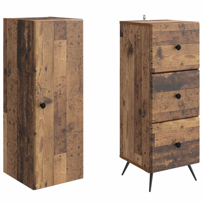 Set de Dulapuri 2 pcs Lemn vechi 34,5 x 34,5 x 90 cm - WALTI WALTI