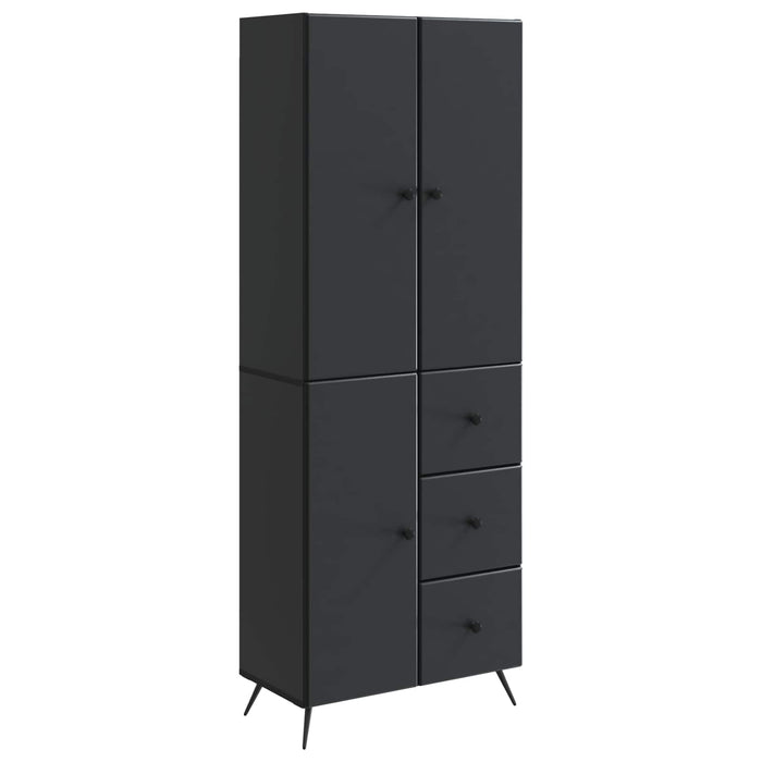 Set de Dulapuri 2 pcs Negru Lemn prelucrat WALTI