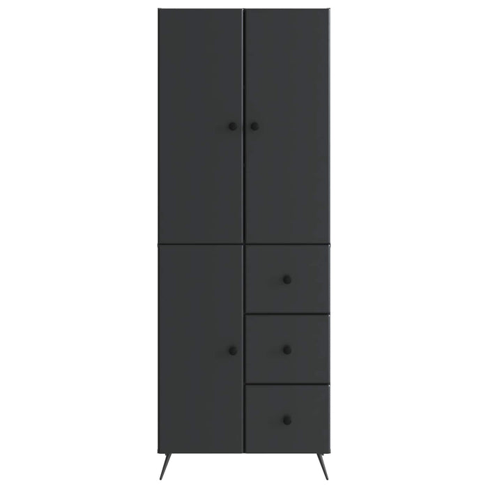 Set de Dulapuri 2 pcs Negru Lemn prelucrat WALTI