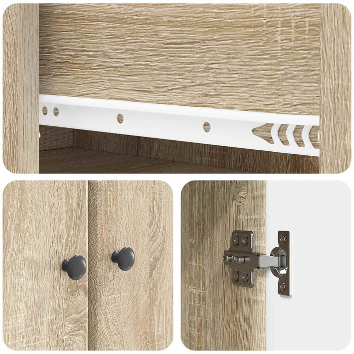 Set de Dulapuri 2 pcs Stejar Sonoma Lemn prelucrat WALTI