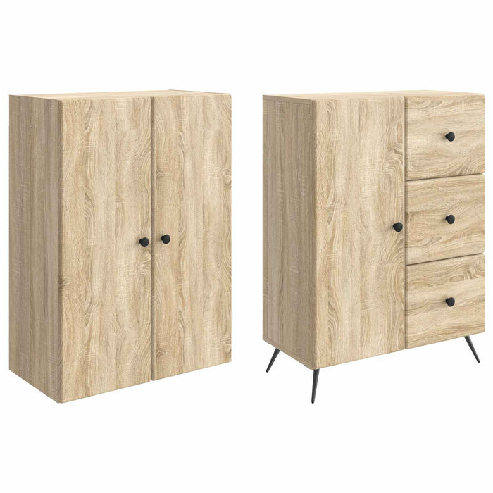 Set de Dulapuri 2 pcs Stejar Sonoma Lemn prelucrat WALTI