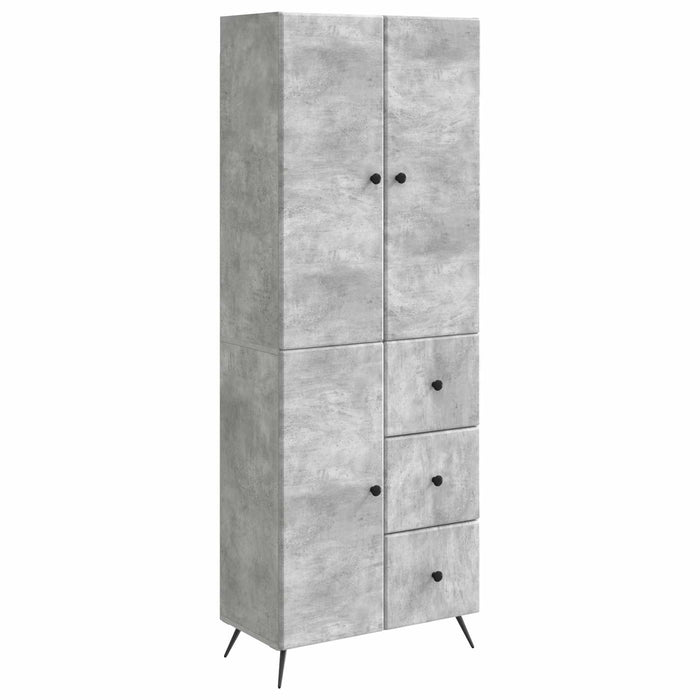 Set de Dulapuri 2 pcs Gri Beton Lemn prelucrat WALTI