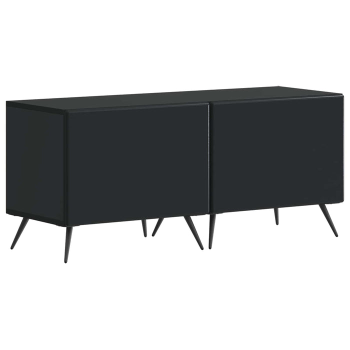 Dulap TV LED cu 5 piese Negru Lemn prelucrat WALTI