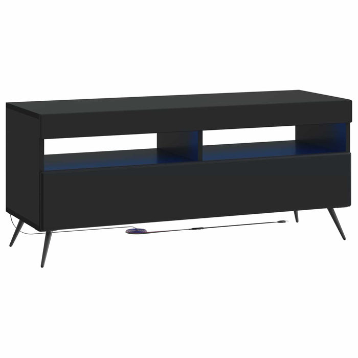 Dulap TV LED cu 5 piese Negru Lemn prelucrat WALTI