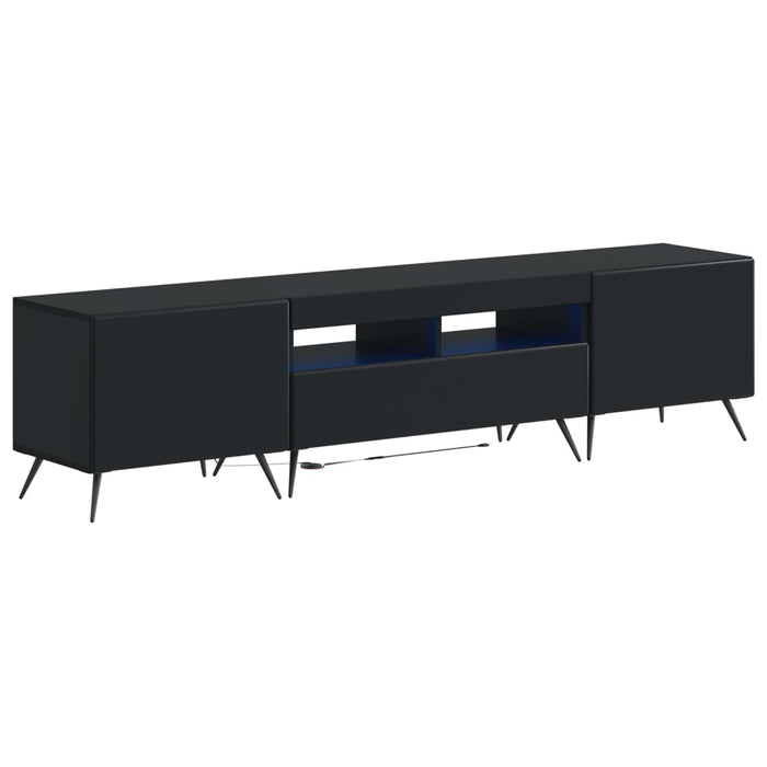 Dulap TV LED cu 5 piese Negru Lemn prelucrat WALTI
