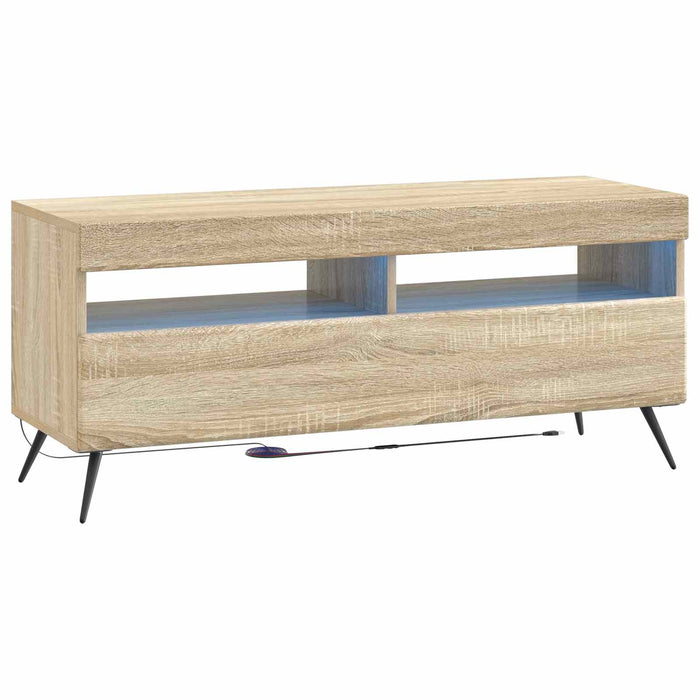 Dulap TV LED cu 5 piese Stejar Sonoma Lemn prelucrat WALTI