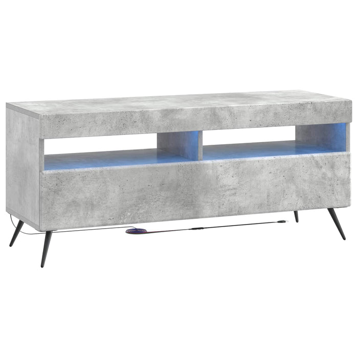 Dulap TV LED cu 5 piese Gri Beton Lemn prelucrat WALTI
