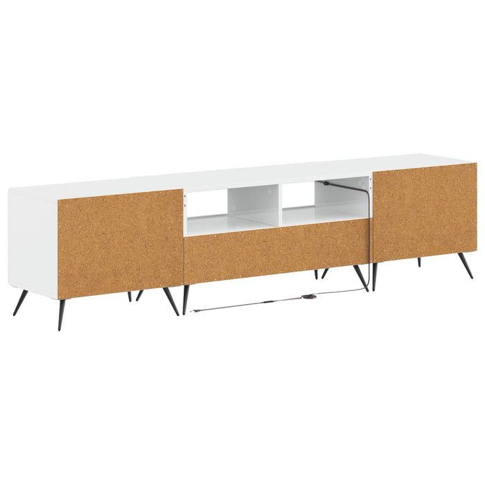 Dulap TV LED cu 5 piese Alb foarte lucios Lemn prelucrat WALTI