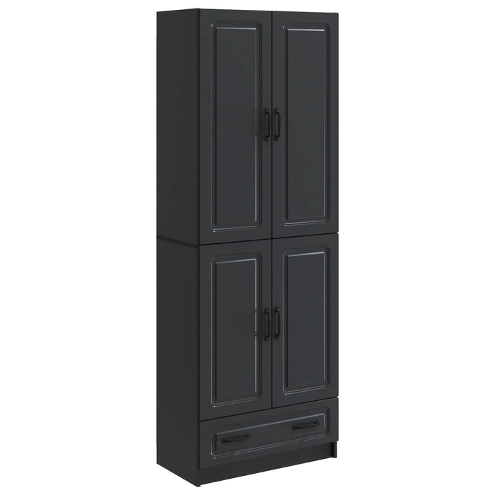 Set de Dulapuri 2 pcs Negru Lemn prelucrat WALTI