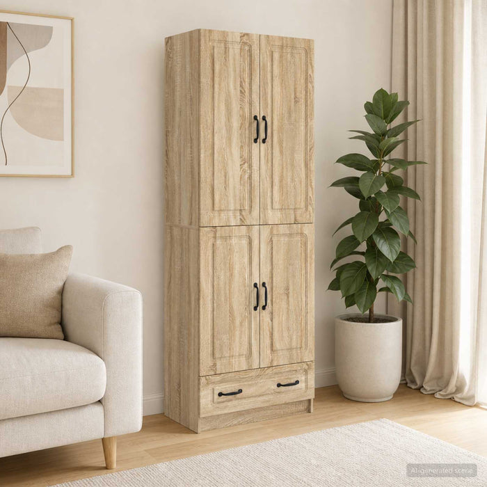 Set de Dulapuri 2 pcs Stejar Sonoma Lemn prelucrat - WALTI WALTI