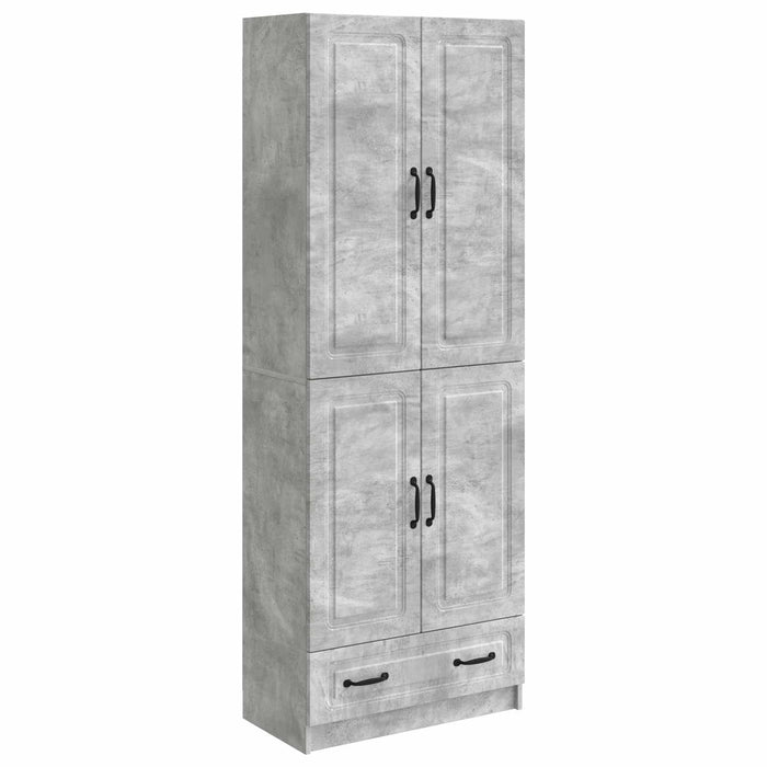 Set de Dulapuri 2 pcs Gri Beton Lemn prelucrat WALTI
