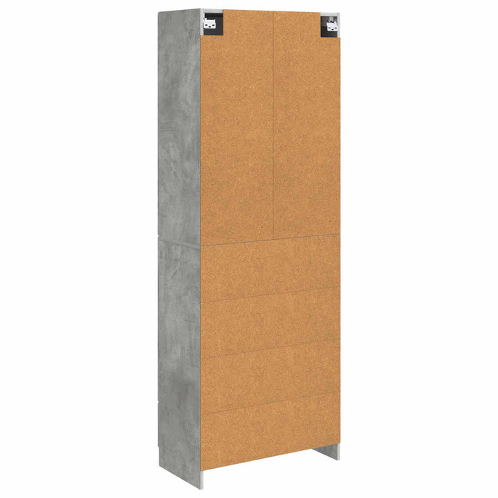 Set de Dulapuri 2 pcs Gri Beton Lemn prelucrat WALTI