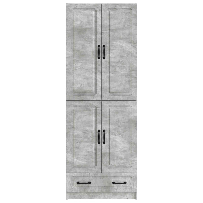 Set de Dulapuri 2 pcs Gri Beton Lemn prelucrat WALTI