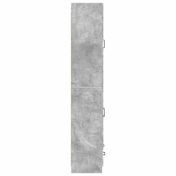 Set de Dulapuri 2 pcs Gri Beton Lemn prelucrat WALTI