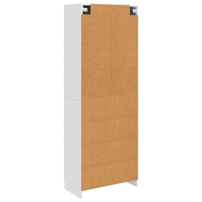 Set de Dulapuri 2 pcs Alb foarte lucios Lemn prelucrat WALTI