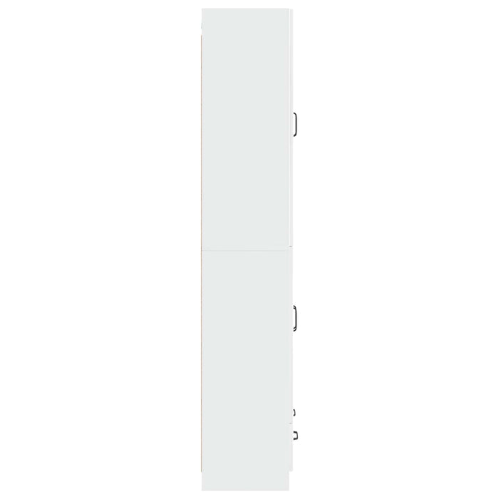 Set de Dulapuri 2 pcs Alb foarte lucios Lemn prelucrat WALTI