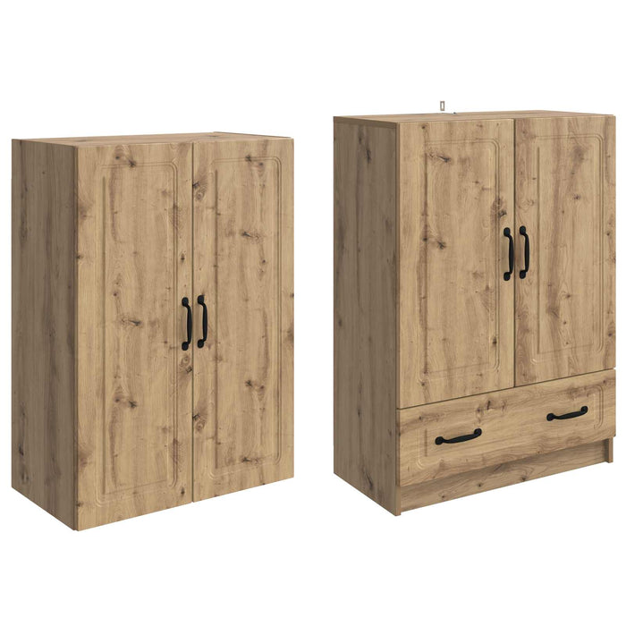 Set de Dulapuri 2 pcs Stejar Artizanal Lemn prelucrat WALTI