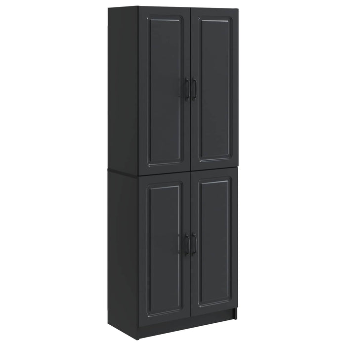 Set de Dulapuri 2 pcs Negru Lemn prelucrat WALTI