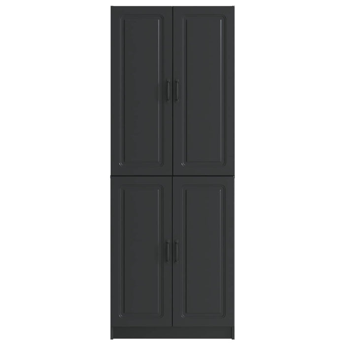 Set de Dulapuri 2 pcs Negru Lemn prelucrat WALTI